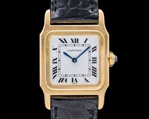 Cartier Santos 18K Yellow Gold Manual Wind.